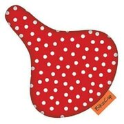 zadelhoesje Bikecap polkadot rood