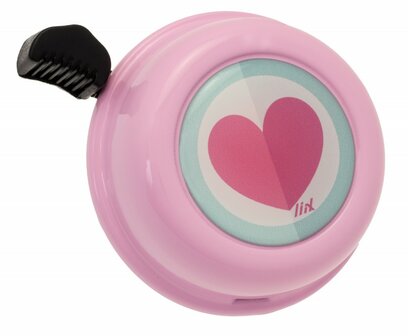 Fietsbel love hart roze (6cm)